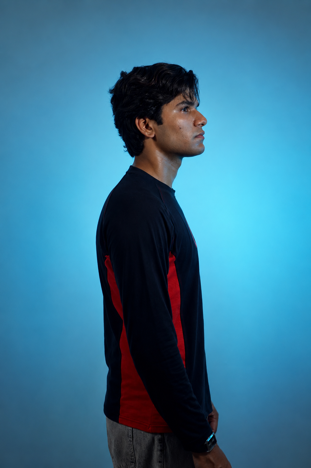 Spider Black/Red Long Sleeve Cotton Jersey