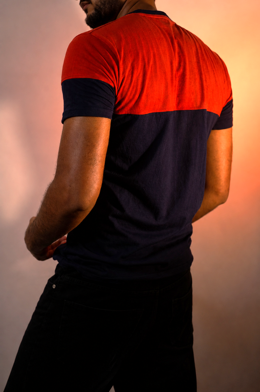 Spider Performance T-Shirt – Red & Navy Athletic Fit
