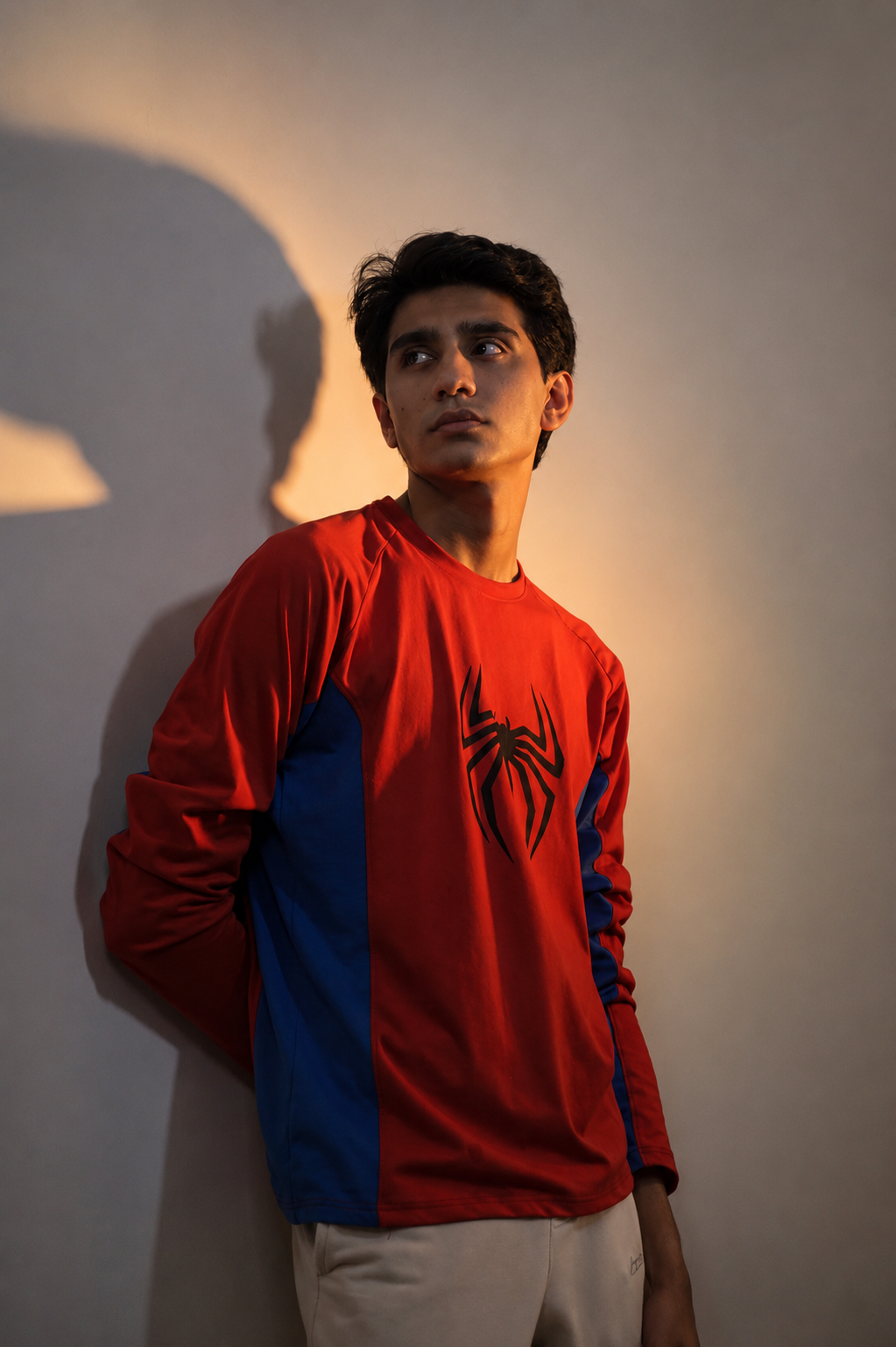 Spider Red/Blue Long Sleeve Cotton Jersey