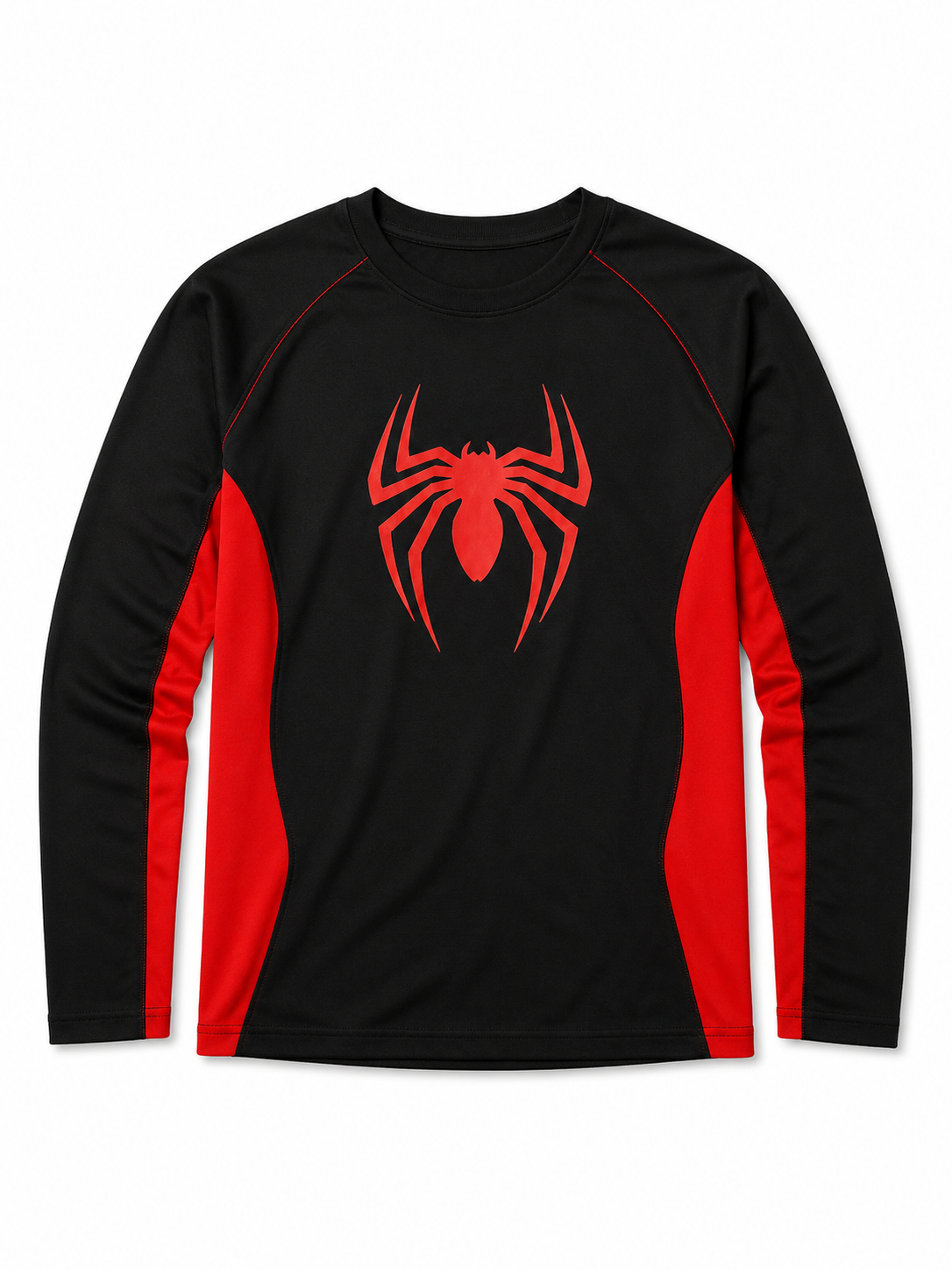 Spider Black/Red Long Sleeve Cotton Jersey